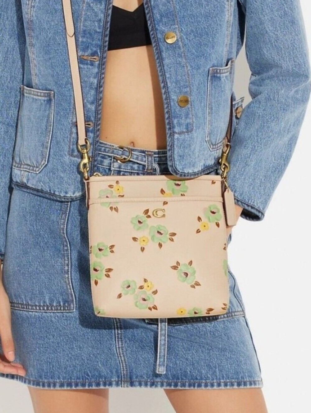 Coach KITT Floral Messenger Bag #C1183